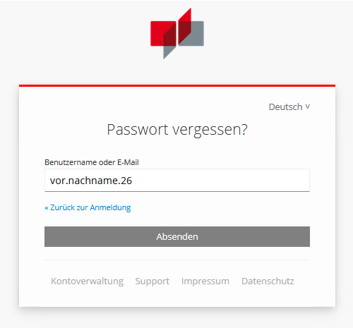 Passwort vergessen_2026