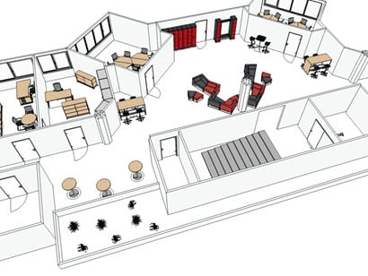 Gebäudeplan vom Finance Lab