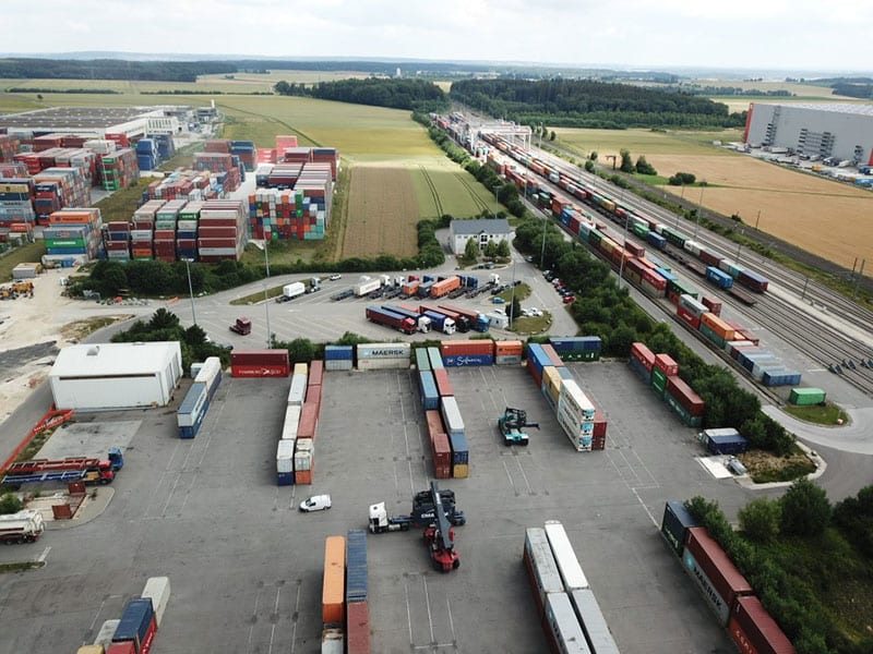 Containerlager aus der Luft